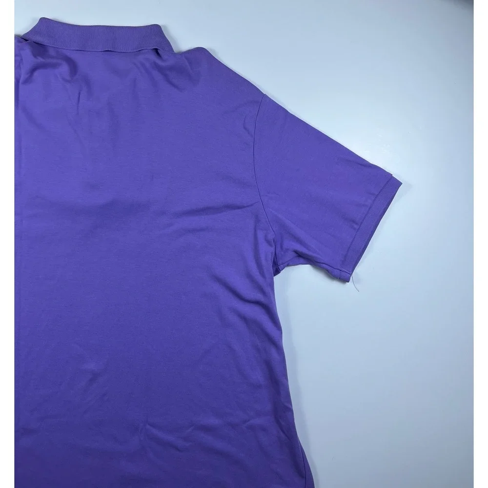 Polo Ralph Lauren Mens 3XB Purple Short Sleeve Cotton Polo Shirt Pony Logo